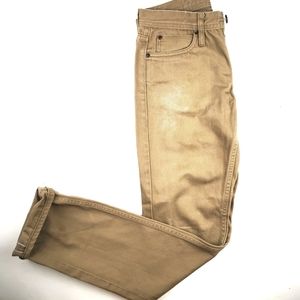 UNBRANDED BRAND TAN KHAKI BEIGE UB107 SKINNY 12.5oz SELVEDGE MEN'S JEANS SIZE 32